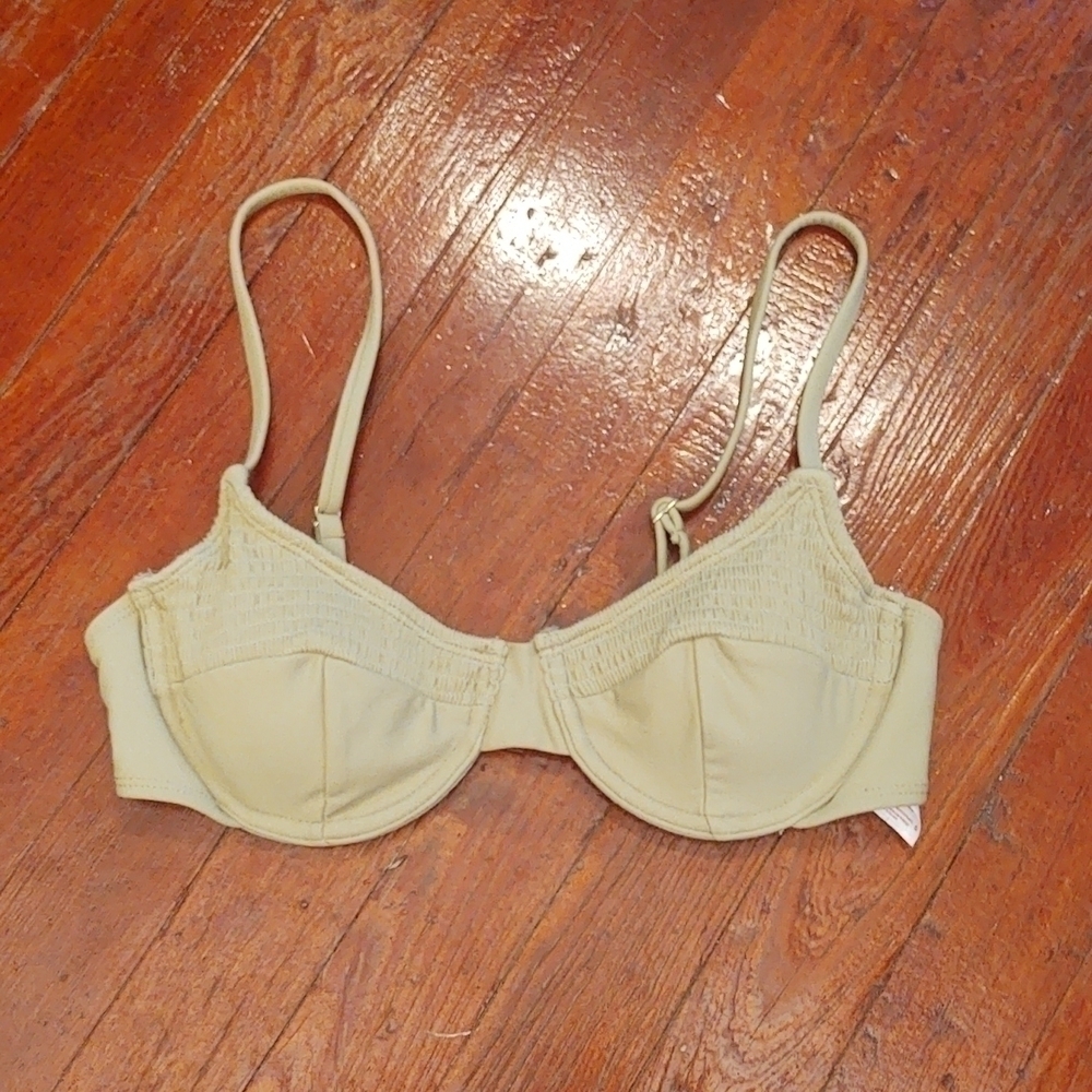 xhilaration Olive Green Structured Bikini Top Sz M